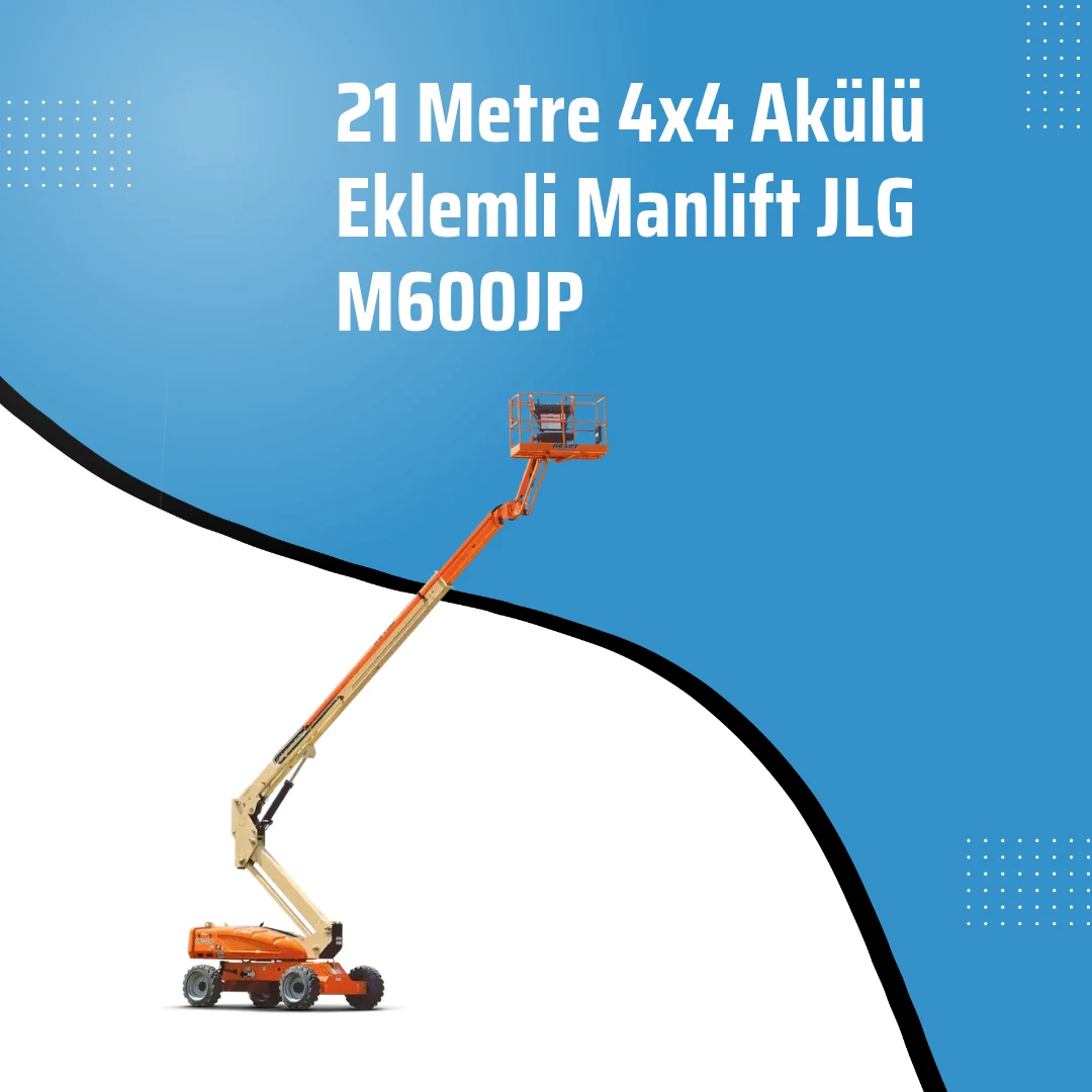 İzmir Kiralık Manlift 36 20,39 metre Akülü / Hibrit Eklemli Platform — JLG M600JP