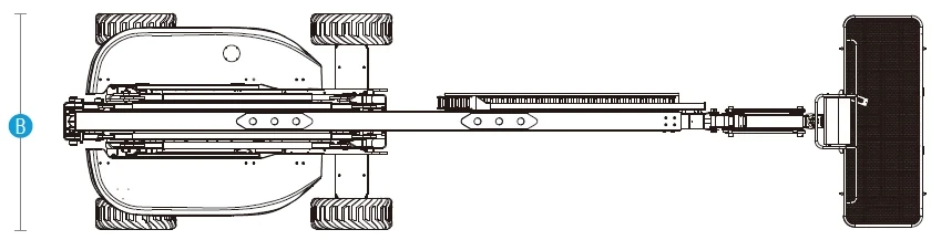 Sinoboom AB22EJ Plus Akülü Eklemli Platform — Teknik çizim